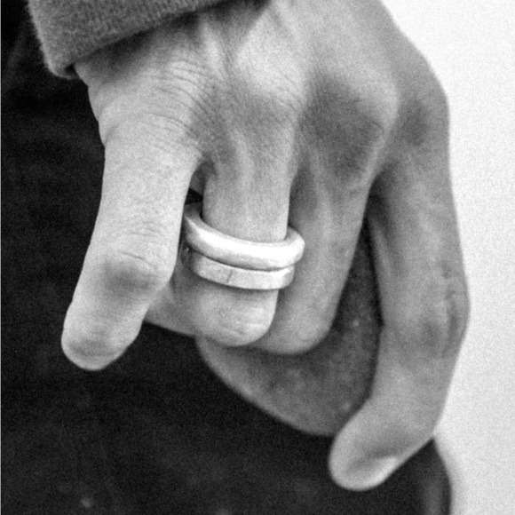 2 rings  - Our new signature sterling unisex GRIT rustic… - Picture 8 of 16